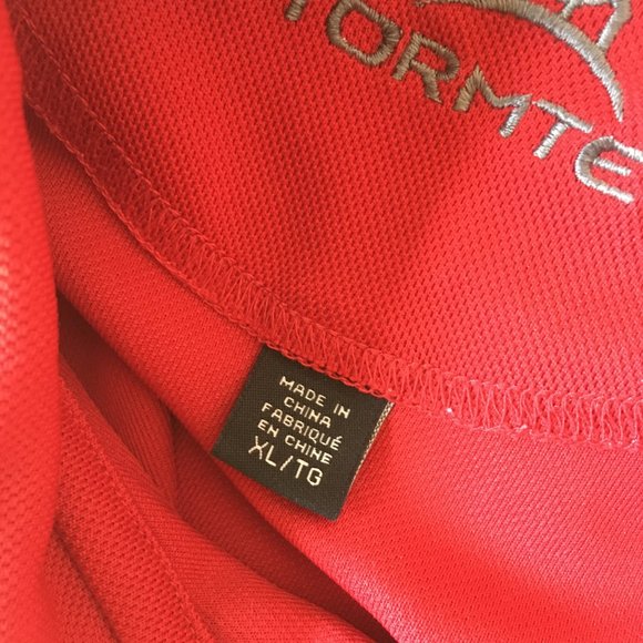 Stormtech Performance Men's XL Polo Short Sleeve Shirt Red Gray FLOW Logo - Picture 15 of 16